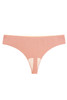 Seamless Laser Cut  Moisture Wicking Lined Barely There Thong 