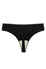 Seamless Laser Cut  Moisture Wicking Lined Barely There Thong 