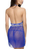 Royal Blue Ada Embroidered Halter Lace Babydoll