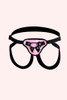 pink strap on harness with straps
