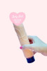 8.6 inches Duke Soft skin feel realistic dildo front view hand held censored