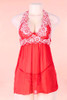 Ada Red Plus Size Nighties Babydoll Lingerie  actual product picture on a mannequin front view 