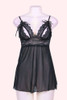 Adora Black Babydoll Lingerie with Slit Cups