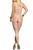 White Halter Fencenet Bow Full Crotchless Body Stockings