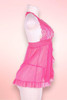 Tammy Pink Open Front Babydoll