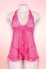 Tammy Pink Open Front Babydoll