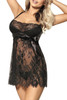 Lilith Black Lace Empire Waist Gothic Babydoll