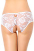 White May Lace up Floral Lace Crotchless Panty