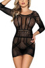 Cropped Sleeve Body Stocking Dress