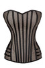 Clementine Beige Fishnet Corset