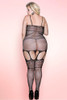 Jeanie Lace up Garter Plus Size Fishnet Bodystockings