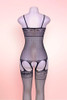 Jeanie Lace up Garter Plus Size Fishnet Bodystockings