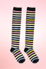Striped Color Over the Knee High Long Poly Cotton Socks
