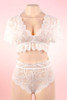 Helena White Lace Plus Size Lingerie Set