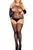 Jasmine Garter Teddy Body Stockings Plus Size