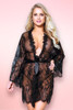 Debbie Black Lace Dressing gown.