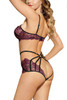 Morgana Purple Bralette Strappy Panty Lingerie Set