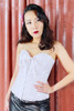 White bridal corset top.