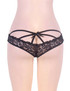 Mae Black Lace Strappy Back Open Crotch Panty