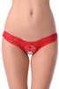 Mae Red Lace Strappy Back Open Crotch Panty