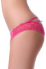 Pink Lace Strappy Back Open Crotch Panty Plus Size