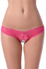 Pink Lace Strappy Back Open Crotch Panty Plus Size