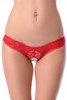 Mae Red Lace Strappy Back Open Crotch Panty Plus Size