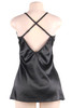  Gilian Black Satin Lace Sleep Chemise