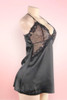 Gilian Black Lace Satin Night Dress