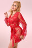 Red lace Kimono.