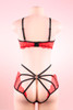 Morgana Red Bralette Strappy Panty Lingerie Set