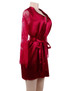 Emy Red Satin Lace Sleeves Robe Set