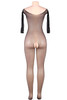 Glam Sparkle Long Sleeve Full Crotchless Body Stockings