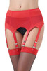 Bianca Red Mesh Retro Garter Belt Panty Set