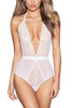 Yasmin White Lace Plunge Teddy