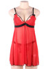 Dana Red Embroidered Babydoll