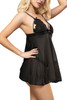 Dana Black Embroidered Babydoll