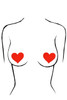 Red Heart Disposable Nipple Pasties Cover  how to wear