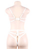 Natalia White Open Cup Strappy Bra Lingerie Set