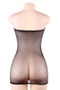 Sparkle Fishnet Rhinestone Tube Mini Dress Body Stockings