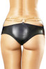 Vivica Black Vinyl Faux Leather Chained Panty