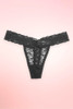 Vera Classic Black Lace Thong Panty