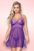 Iddah Purple Lace Strappy Babydoll.