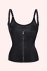 Neoprene Cupless Sweat Vest 3 Hook Zip Up Workout Body Shaper Corset