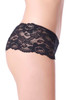 Sexy Black Floral Lace Cheeky Panty Plus Size