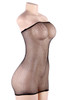 Sparkle Fishnet Rhinestone Tube Mini Dress Body Stockings Plus Size