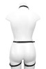 Nereida Faux Leather Choker Waist to Thigh Body Harness