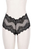 Black Sheer Lace Brazilian Cheeky Mid Waist Panty