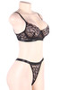 Ruth Black Lace Bra and Thong Lingerie Set