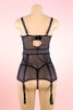 Alessandra Black Lace Mesh Garter Lingerie Dress